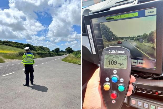 Driver caught speeding at 109mph on A27 as part of police crackdown