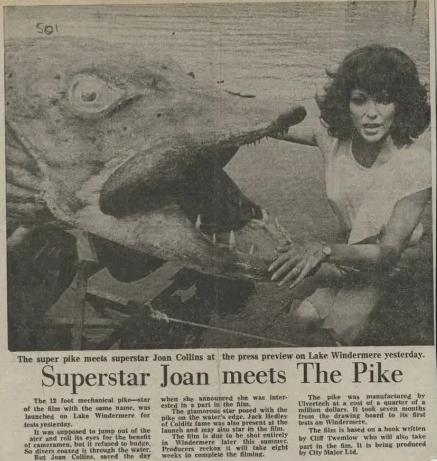 Times and Star: The famous photo of Joan Collins with the Pike was taken by The Westmorland Gazette back in 1982