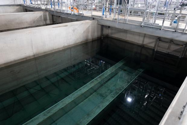 Times and Star: A filtration pool at the facility. Credit United Utilities.