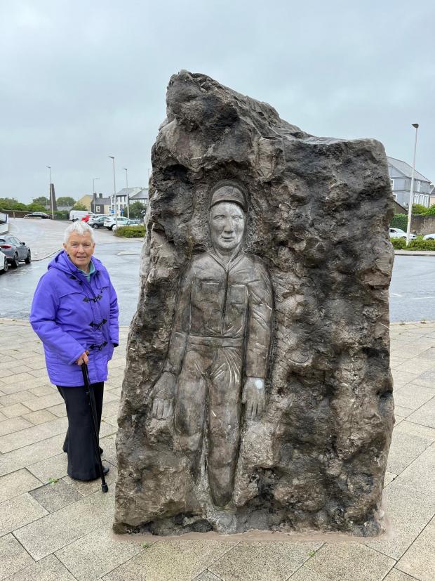 Times and Star: • Cllr. Marjorie Rae – local member for Harrington/ Salterbeck with scupture 