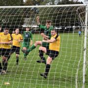 Luke Graham scores for Deer Orchard against Salterbeck in last season's President's Cup in the Workington District Sunday League. Picture: Ben Challis