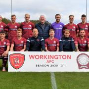 The Workington AFC squad. Pic: Ben Challis