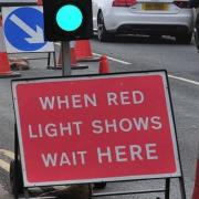 Emergency traffic lights in Workington