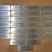 Some of the plaques remembering Maryport marras