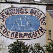 The iconic Jenning's Brewery mural in Cockermouth