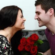 Angela Windle and Stephen Robinson  from Workington celebrate Valentine's Day.
Pic Tom Kay       Thursday 13th February 2014 50059430T001.JPG