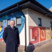 Trevor Mitchell of Historic England sees the public 'latrine' artwork funded by Historic England