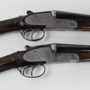 A pair of AYA No2 20 bore sidelock ejector shotguns with an auction estimate of £3,000-£3,500