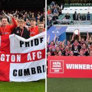 Left: Workington Reds AFC (Ben Challis) RIGHT: Workington Zebra Finches RFC