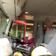 Ozzy Hewetson had lots of fun when Workington Fire and Rescue visited the school
