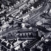 Aerial view of Workington in the 1950s