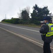 Police monitor speeding drivers