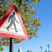 Pedestrian warning sign