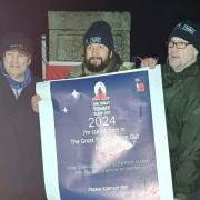 The veterans during their Great Tommy Sleepout in Maryport
