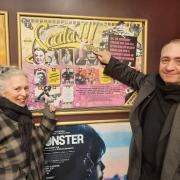 Ali Catterall and Jane Giles are co-directors of Scala!!! shown here with the film poster in the Alhambra Foyer