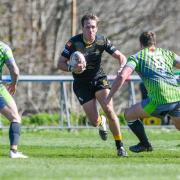 LOOKING FOR THE GAP: Haven’s Jason Mossop on the attack against West Wales Crusaders                                                       Craig Thomas / Replay Images