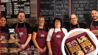 The team at Cumbrian Bake INSET: The new traybake boxes