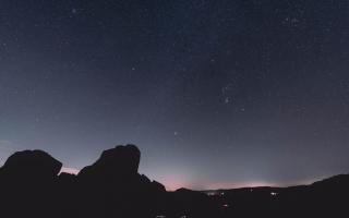 The Milky Way and Orion from Todd Crag